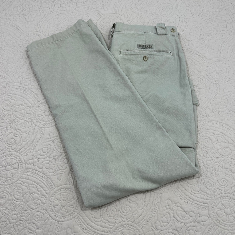 Columbia Mens Khaki Cargo Pants 36x32 Tan Utility Hiking Workwear AM8047